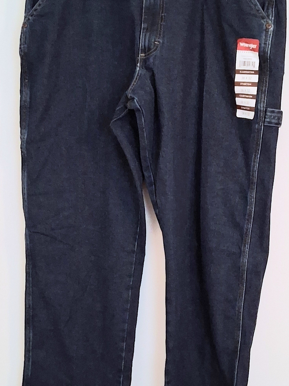 NWT Wrangler Men’s Dark Blue Carpenter Jeans 38/32